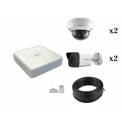 HiWatch IP (1MP) 4 камеры